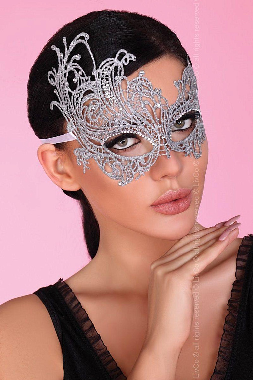 Серебристая ажурная маска Mask Silver