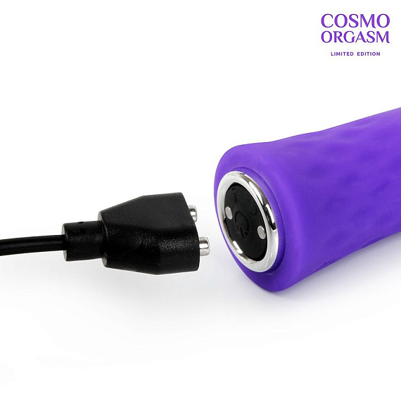 Фиолетовый вибростимулятор в форме зайчика - 10,5 см. Bior toys