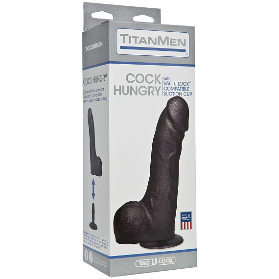 Черный фаллоимитатор на присоске Cock Hungry - 26,7 см. - поливинилхлорид (ПВХ, PVC)
