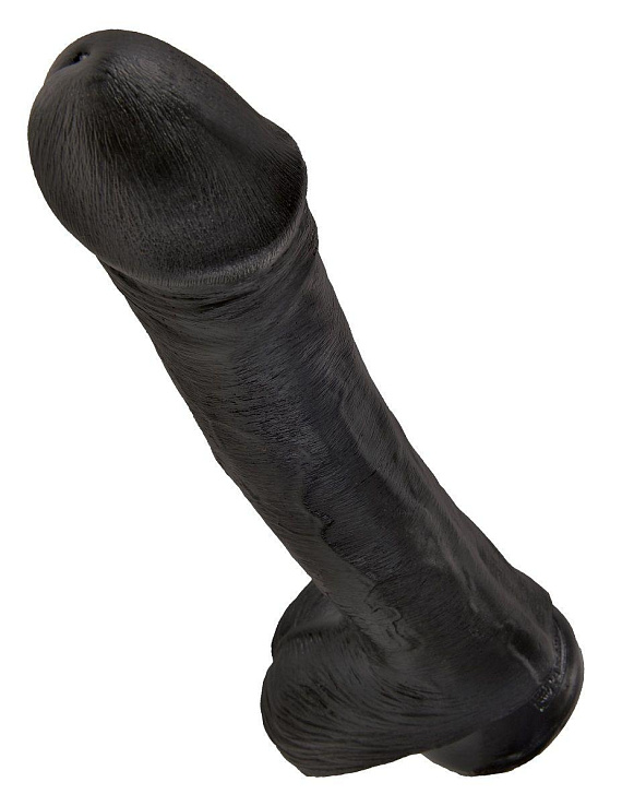 Чёрный фаллоимитатор на присоске 13  Cock with Balls - 35,6 см. от Intimcat
