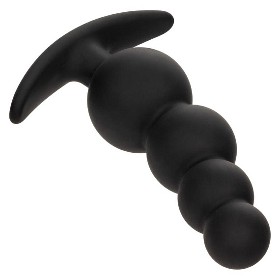 Черная анальная ёлочка для ношения Beaded Plug - 9 см. от Intimcat