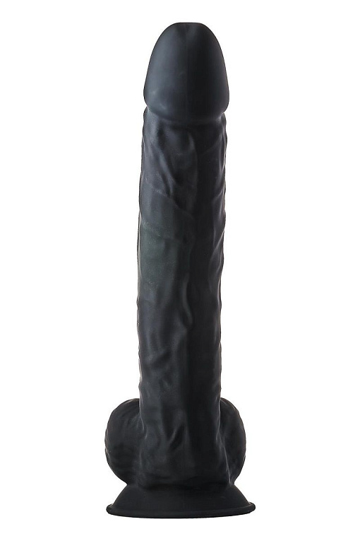 Черный фаллоимитатор-гигант XXL Dildo - 38 см. - силикон