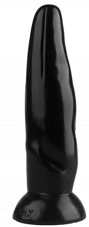 Черная фигурная анальная втулка - 22,5 см. от Intimcat