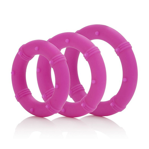 Набор розовых эрекционных колец Posh Silicone Love Rings California Exotic Novelties