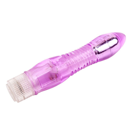 Фиолетовый вибратор Glitters Dual Probe - 21 см. от Intimcat
