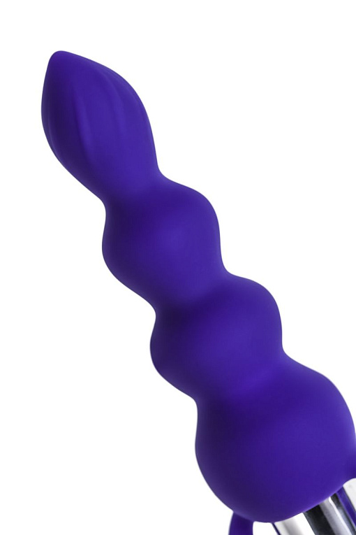 Фиолетовая анальная вибровтулка Twisty - 14 см. - фото 8