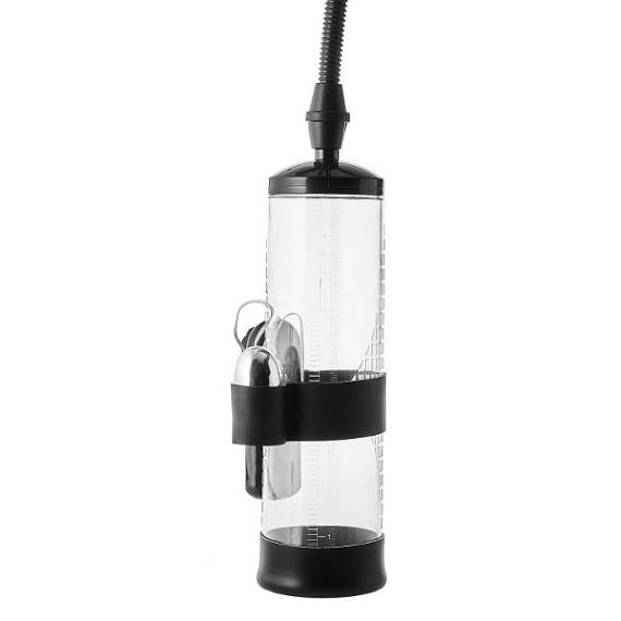 Прозрачная вакуумная помпа с вибрацией Vibrating Penis Pump от Intimcat
