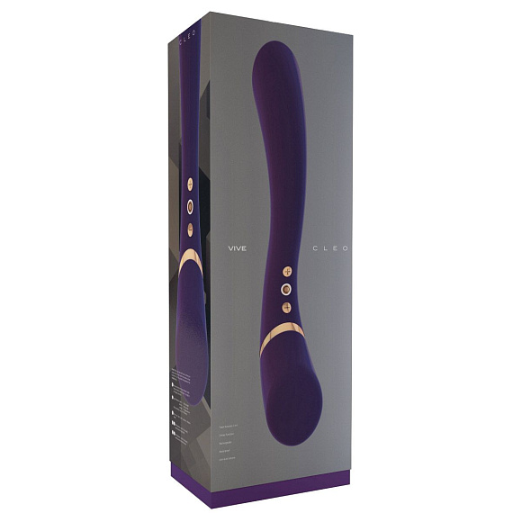 Фиолетовый вибратор Cleo - 27 см. от Intimcat