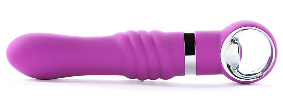 Фиолетовый силиконовый вибромассажёр CHRISTIANE SOUL - 17,8 см. - силикон