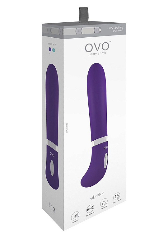 Фиолетовый вибратор OVO F13 - фото 5