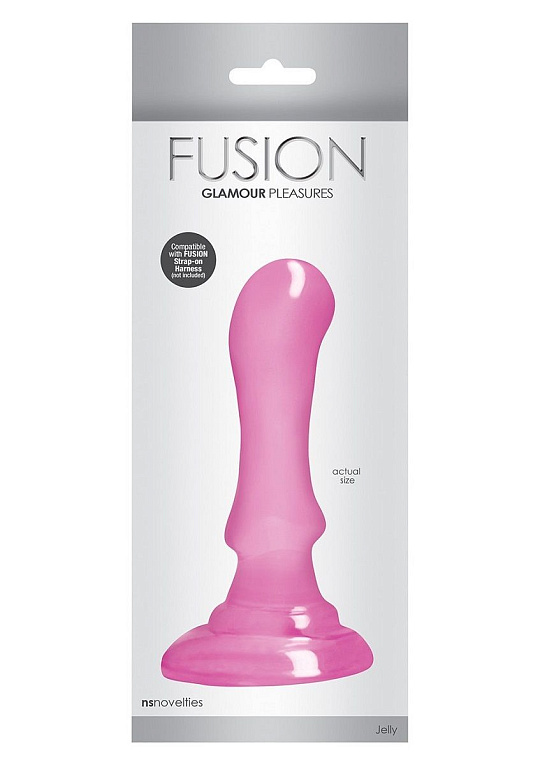 Фаллоимитатор-насадка Fusion Pleasure Dongs розового цвета - 12,7 см. - гель