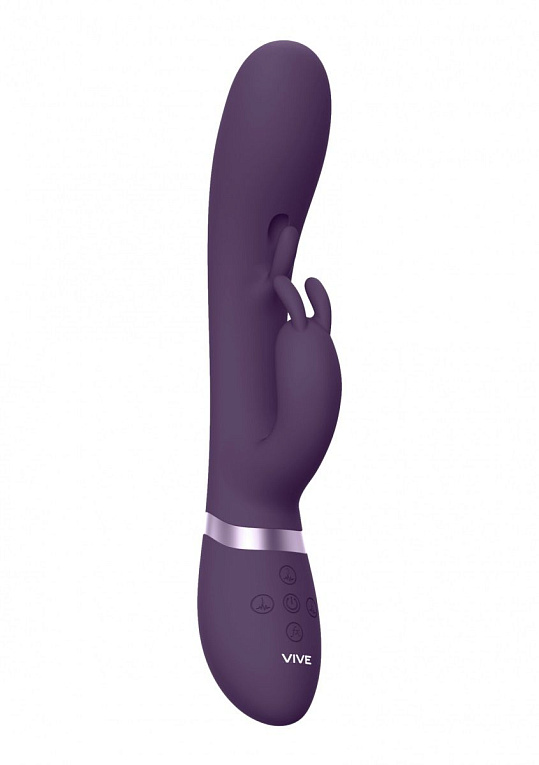 Фиолетовый вибромассажер-кролик Tama - 23,2 см. - фото 5