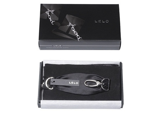 Черные шелковые наручники с цепочкой Sutra (LELO) от Intimcat
