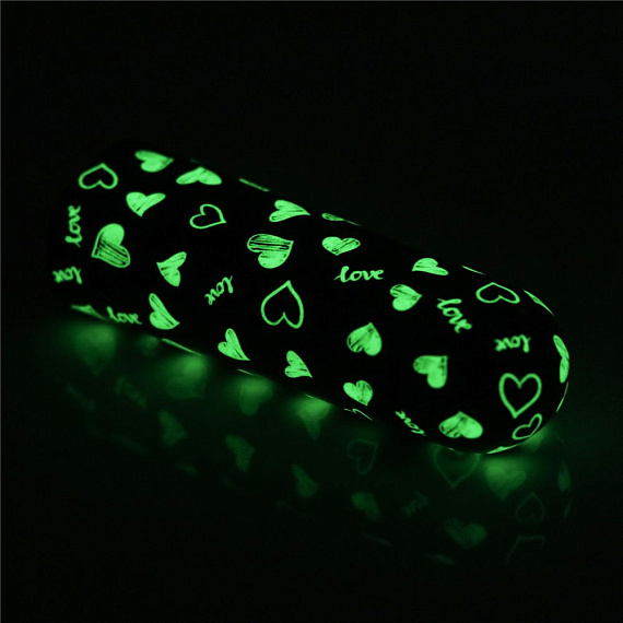 Мини-вибратор Rechargeable Glow-in-the-dark Heart Massager - 8,5 см. Lovetoy