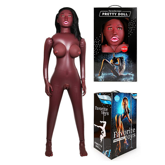 Темнокожая надувная секс-кукла с вибрацией Лионелла - фото 5