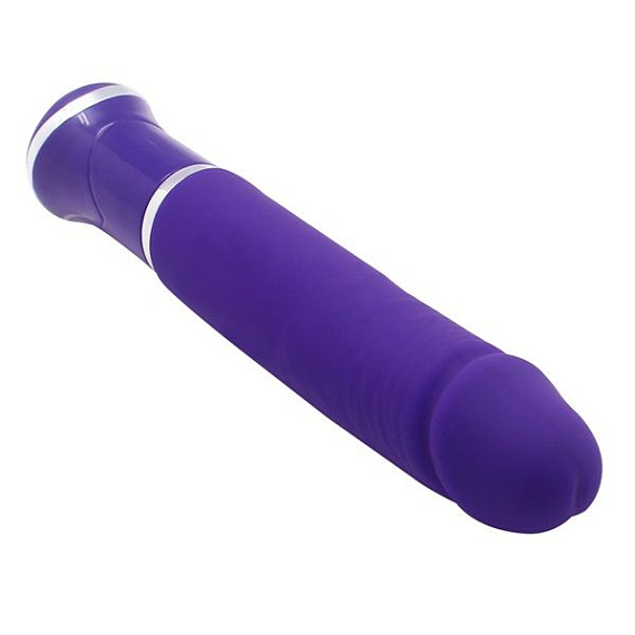 Фиолетовый силиконовый вибратор ECSTASY Greedy Dong - 19 см. - силикон