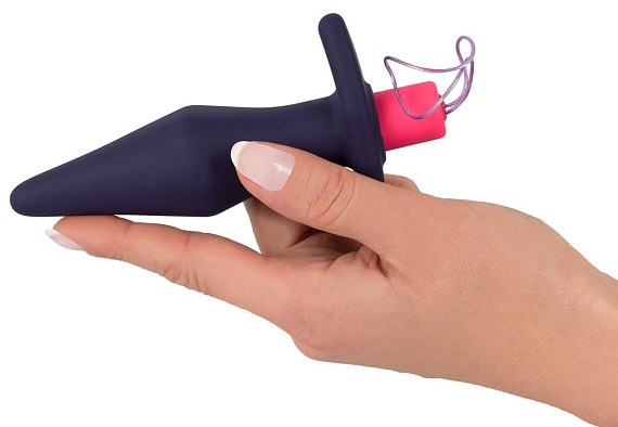 Темно-фиолетовая анальная пробка Remote Controlled Butt Plug - 14 см. от Intimcat