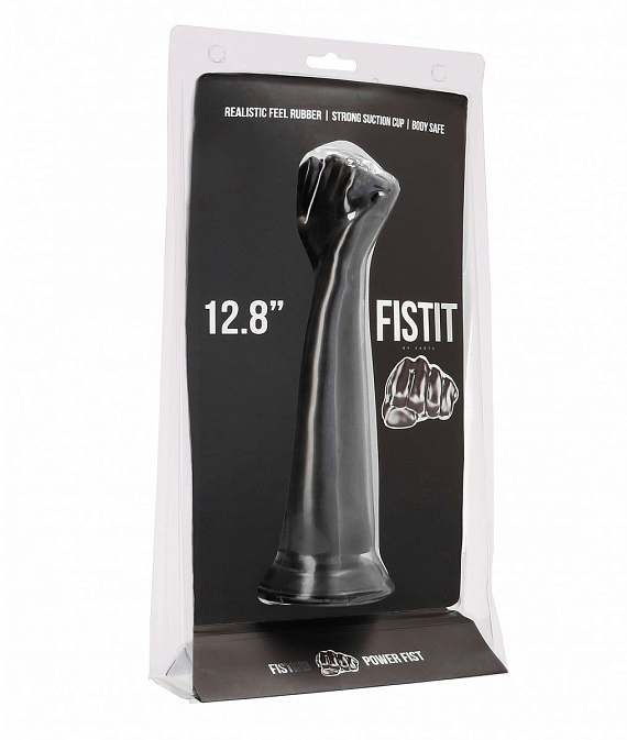 Чёрный кулак для фистинга Fisting Power Fist - 32,5 см. - Термопластичная резина (TPR)