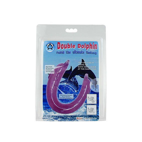 Фиолетовый двойной фаллоимитатор Dolphin - 30,5 см. Baile