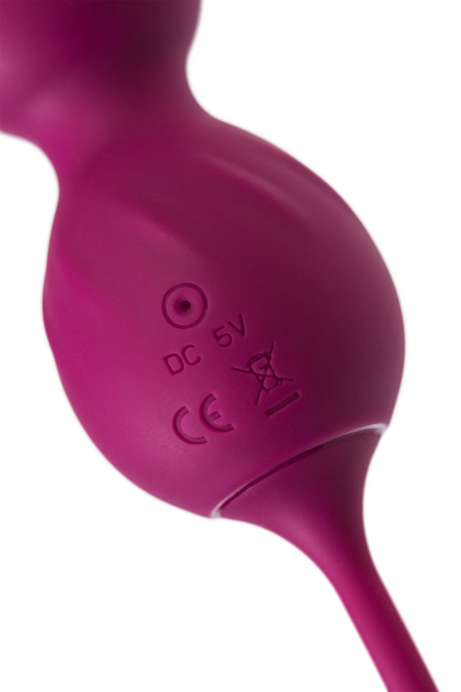 Бордовые вагинальные шарики Moussy с вибрацией и пультом ДУ - фото 9