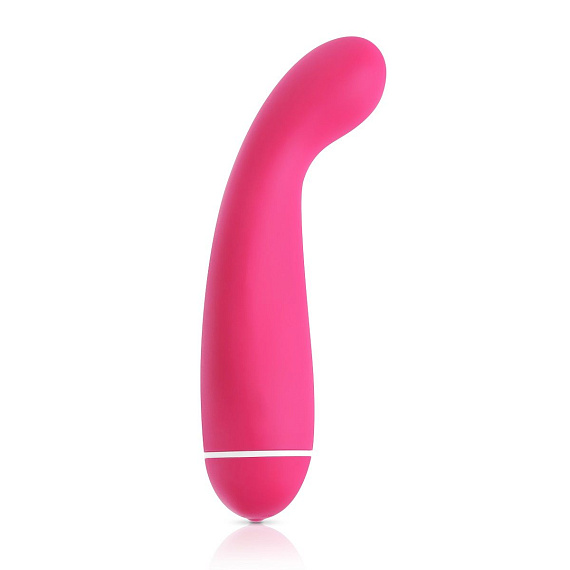 Розовый вибромассажер Intro 6 Pink для G-массажа - 17 см. - силикон