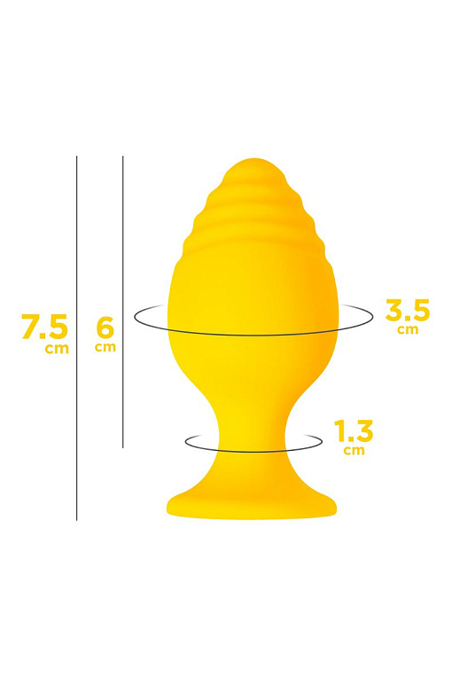 Желтая анальная втулка Riffle - 7,5 см. - фото 8