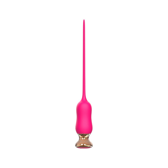 Розовый тонкий стимулятор Nipple Vibrator - 23 см.