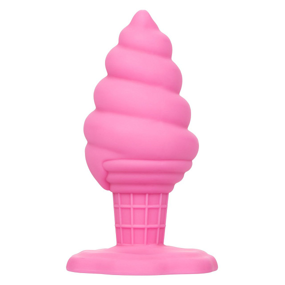 Розовая анальная пробка в виде мороженого Yum Bum Ice Cream Cone Butt Plug - 9,5 см. - фото 9