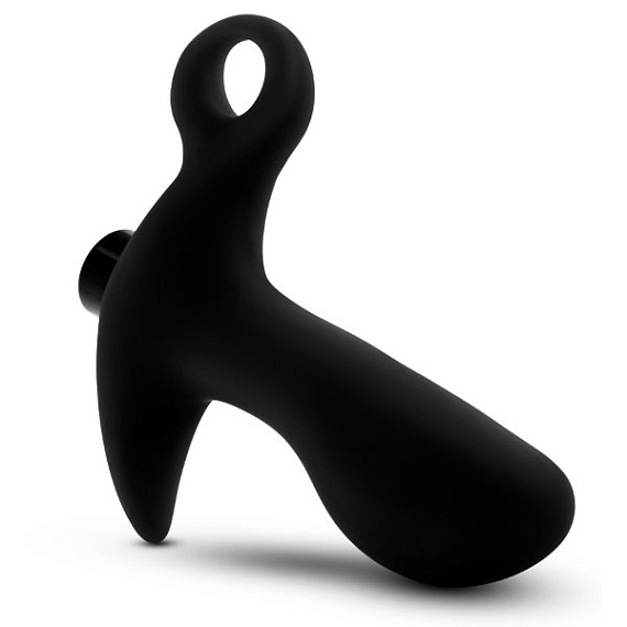 Черный анальный вибратор Silicone Vibrating Prostate Massager 01 - 10,8 см. - фото 6