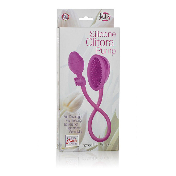 Розовая помпа для клитора Silicone Clitoral Pump - силикон