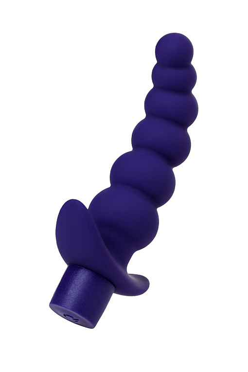 Фиолетовый силиконовый анальный вибратор Dandy - 13,5 см. - силикон