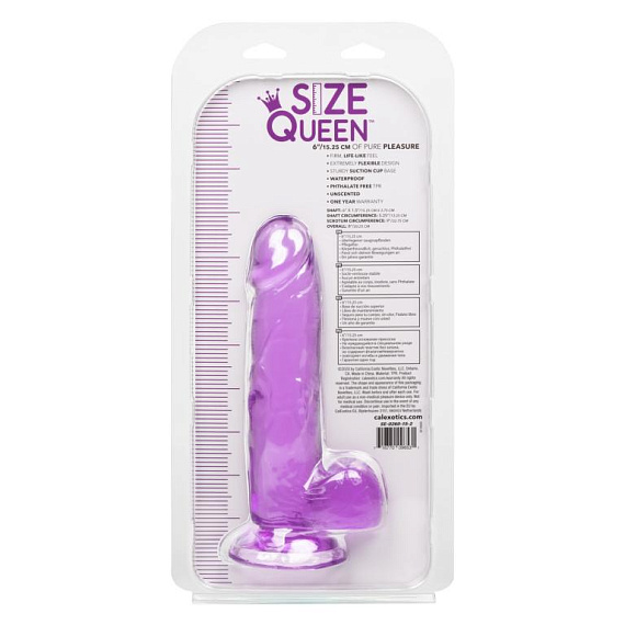 Фиолетовый фаллоимитатор Size Queen 6  - 20,25 см. California Exotic Novelties