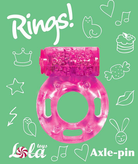 Розовое эрекционное кольцо с вибрацией Rings Axle-pin от Intimcat