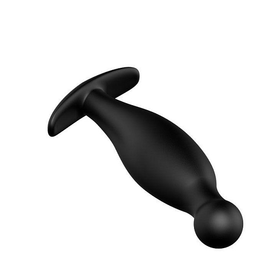 Чёрный анальный стимулятор с шаровидным кончиком - 11,7 см. от Intimcat