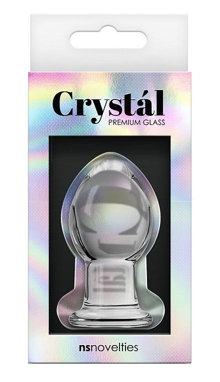 Стеклянная анальная пробка Crystal Small - 6,2 см. - стекло