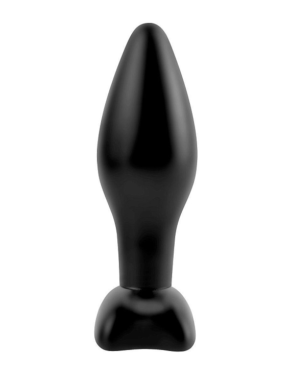 Чёрная анальная пробочка Small Silicone Plug - 11 см. от Intimcat