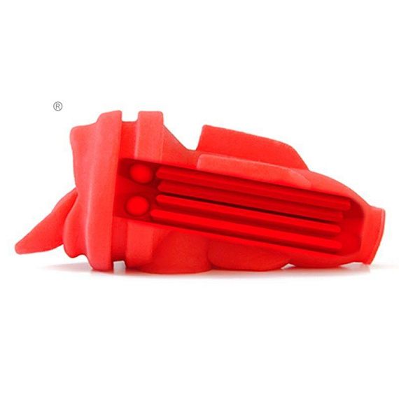 Красный мастурбатор-ротик Triple Masturbator Black Edition - термопластичный эластомер (TPE)