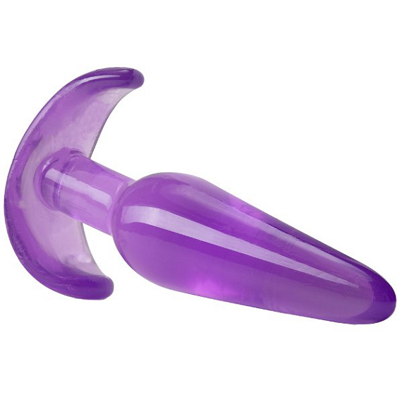 Фиолетовая анальная пробка в форме якоря Slim Anal Plug - 10,8 см. Blush Novelties