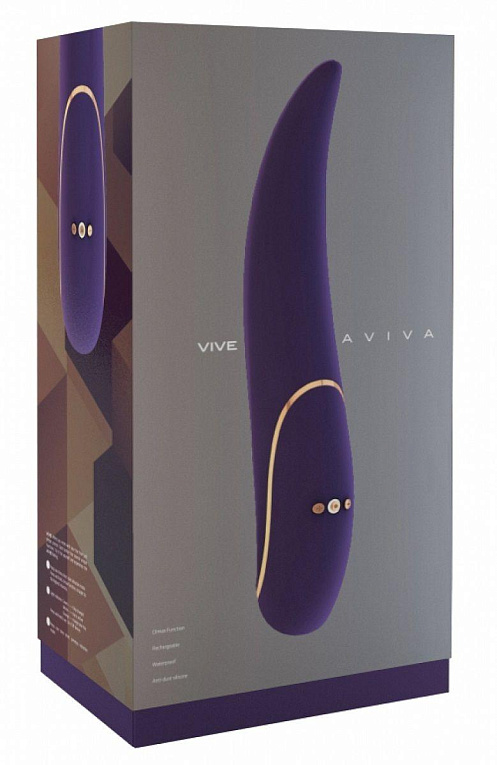 Фиолетовый вибратор Aviva с тонким кончиком - 19,8 см. - силикон