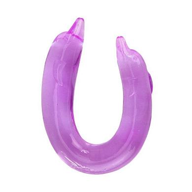 Фиолетовый двойной фаллоимитатор Dolphin - 30,5 см.
