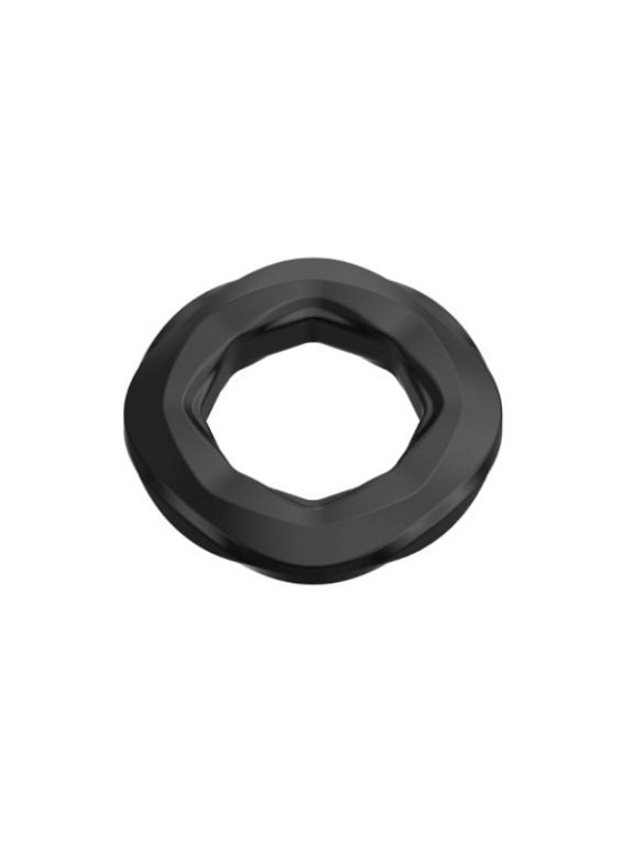 Черные эрекционное кольцо №06 Cock Ring - фото 6