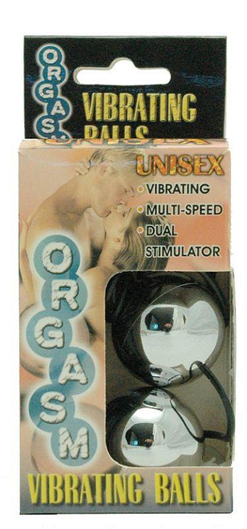 Серебристые вагинальные шарики с вибрацией ORGASM VIBRATING BALL от Intimcat