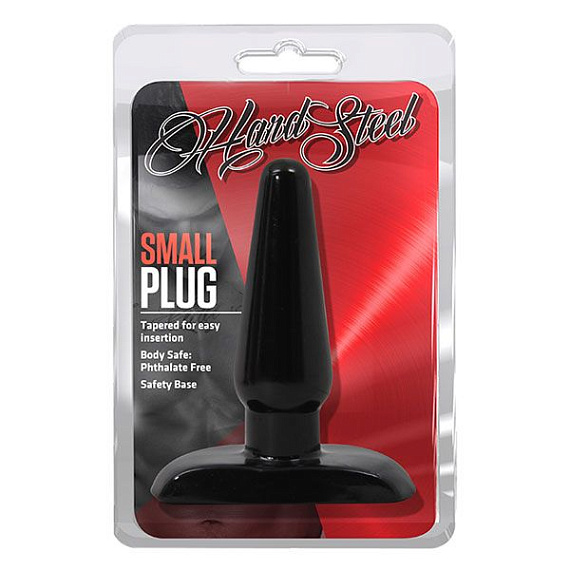 Черная анальная пробка Small Plug - 9 см. - поливинилхлорид (ПВХ, PVC)