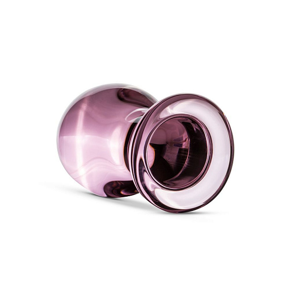 Розовая стеклянная пробка Glass Buttplug No.27 - 8,5 см. - стекло