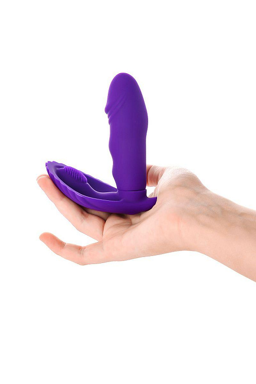 Фиолетовый вибратор для ношения в трусиках - фото 9