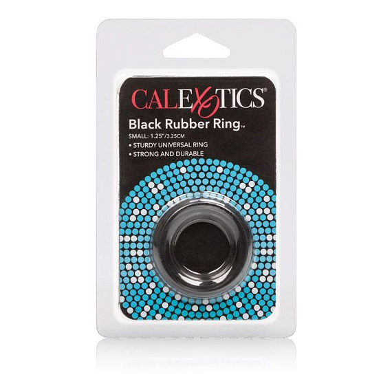 Чёрное эрекционное кольцо Black Rubber Ring от Intimcat