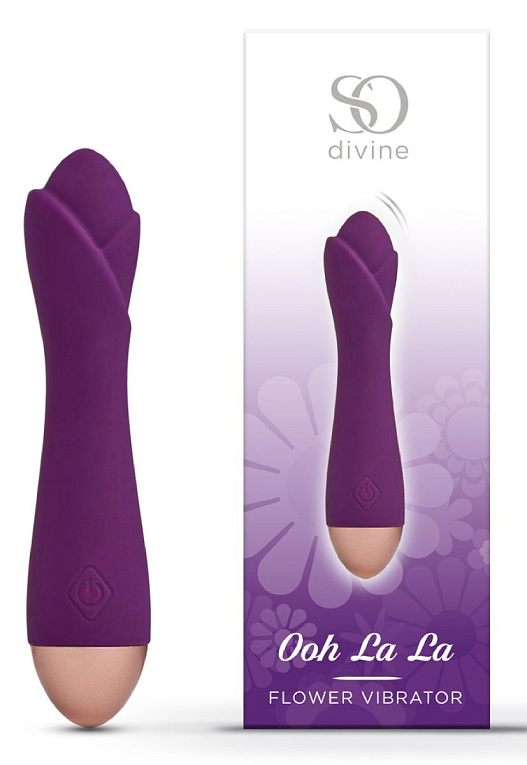 Фиолетовый вибратор Ooh La La Flower Vibrator - 18 см. So divine