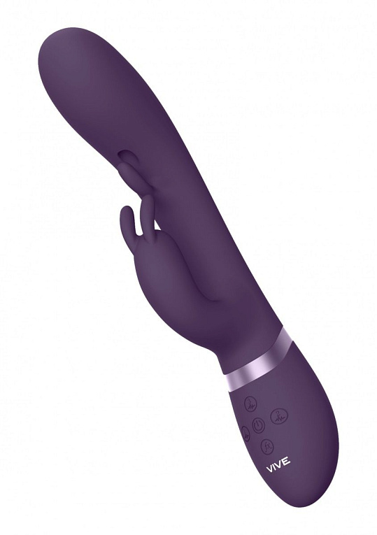 Фиолетовый вибромассажер-кролик Tama - 23,2 см. - анодированный пластик, силикон