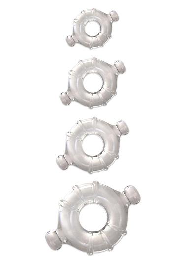 Набор из 4 прозрачных колец разного диаметра Renegade Vitality Rings