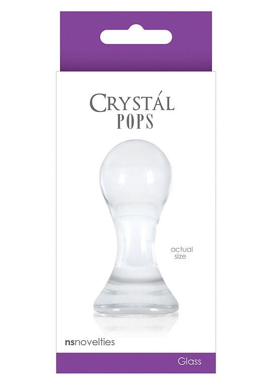 Прозрачный анальный стимулятор Crystal Pops Small из стекла от Intimcat